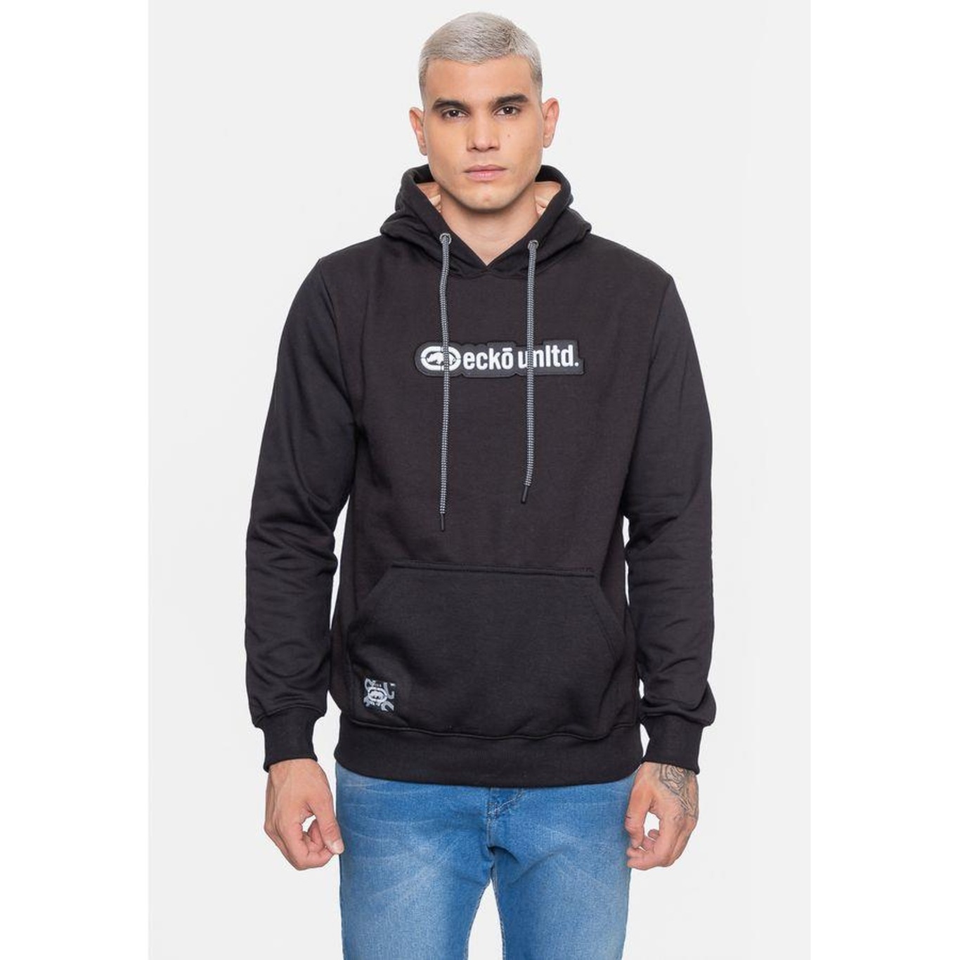 Blusão de Moletom com Capuz Ecko Fashion Basic Rubber - Masculino - Foto 1