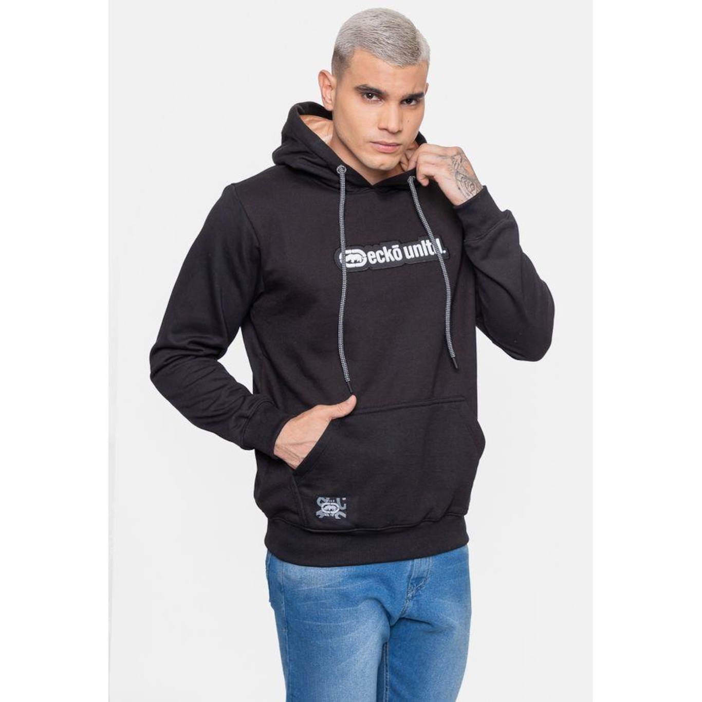 Blusão de Moletom com Capuz Ecko Fashion Basic Rubber - Masculino - Foto 4