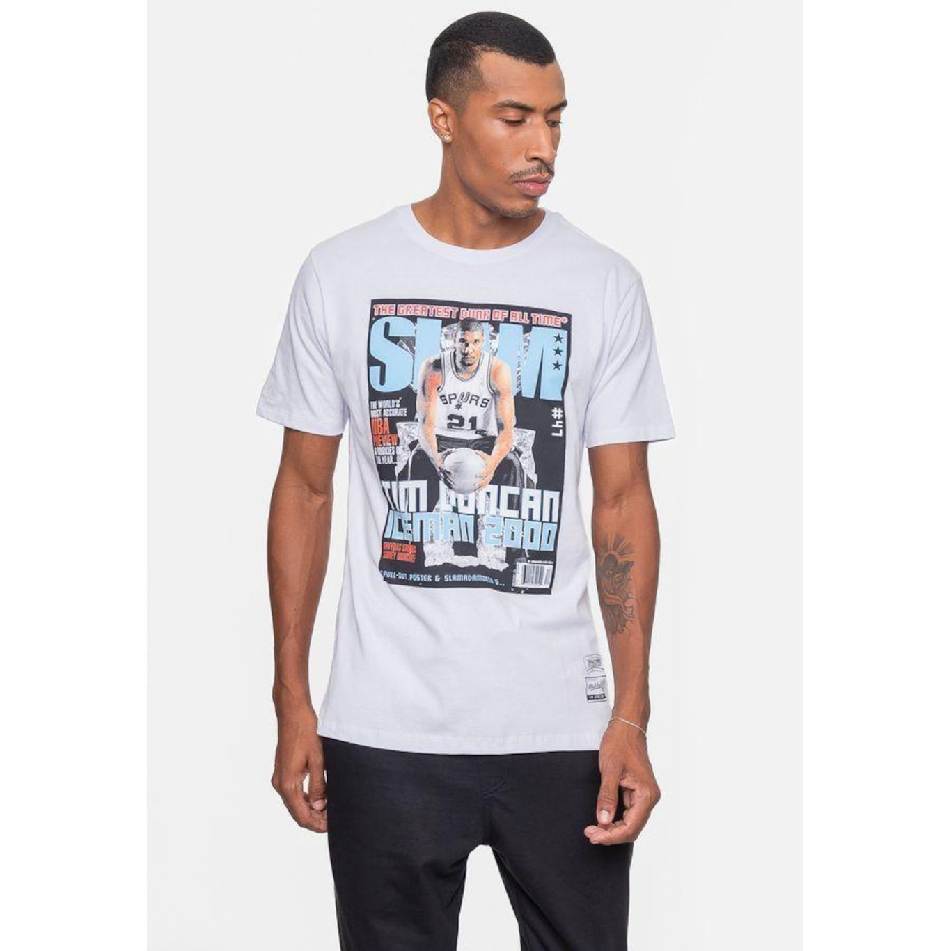 Camiseta Mitchell & Ness Nba Slam Tim Duncan San Antonio Spurs - Masculina - Foto 1