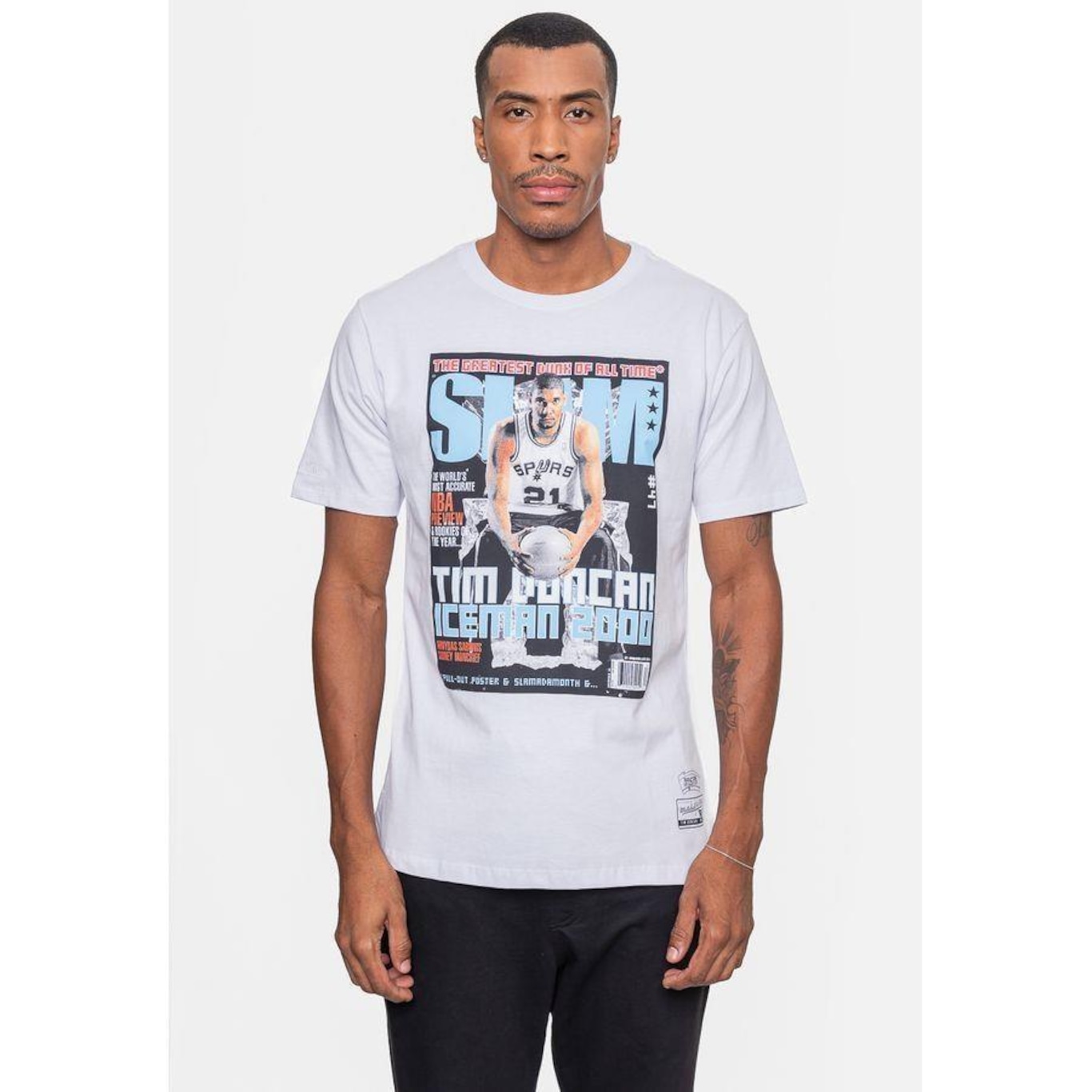 Camiseta Mitchell & Ness Nba Slam Tim Duncan San Antonio Spurs - Masculina - Foto 2