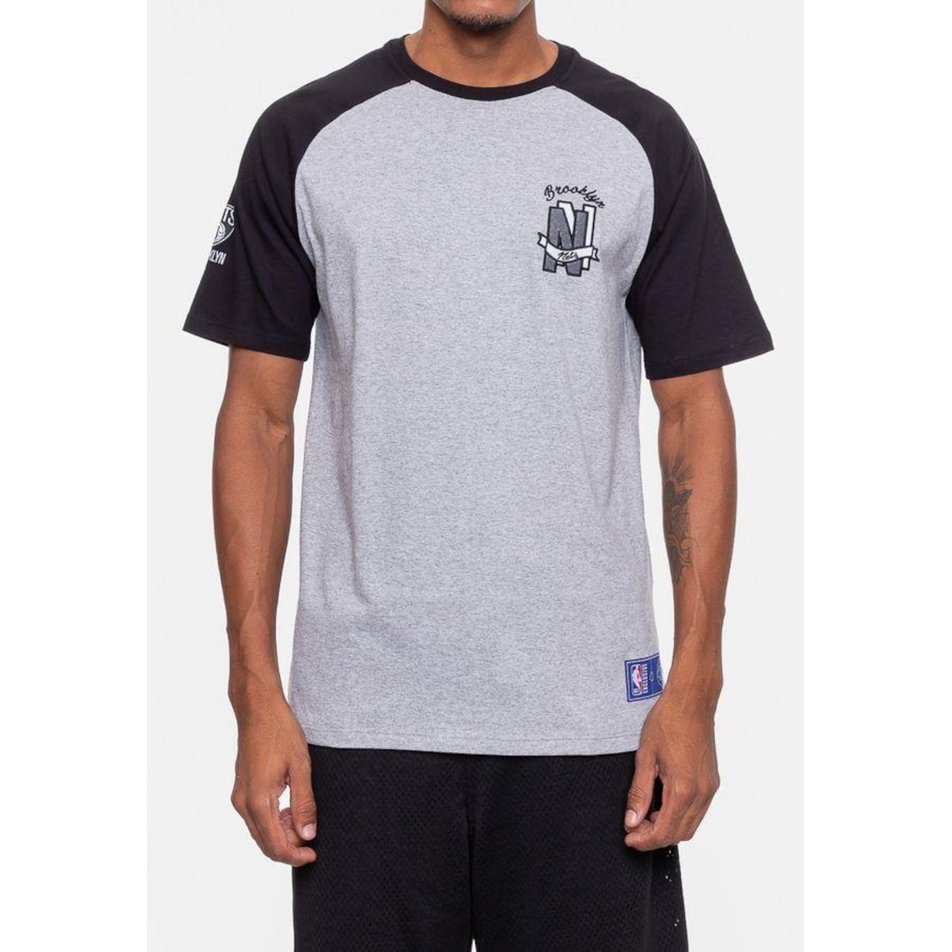 Camiseta Nba Logo Flag Brooklyn Nets - Masculina - Foto 2