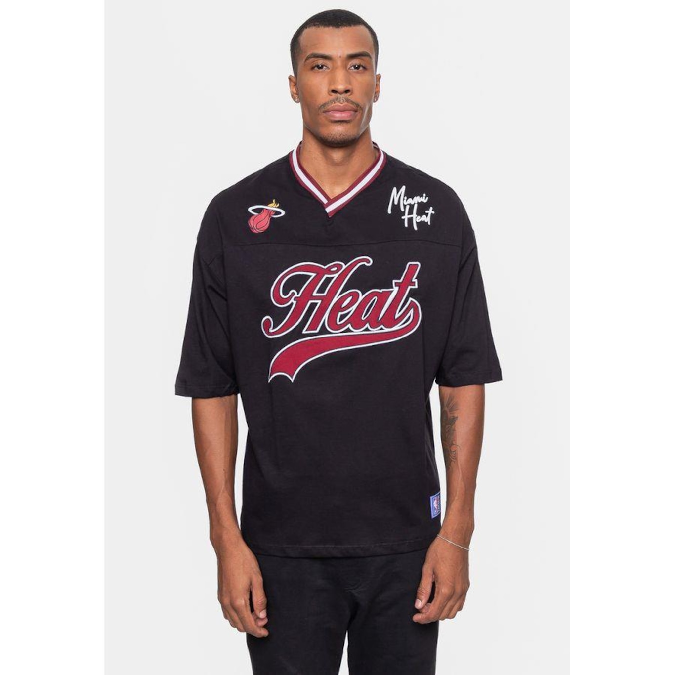 Camiseta Nba Masculina Old Logo Miami Heat - Masculina - Foto 1