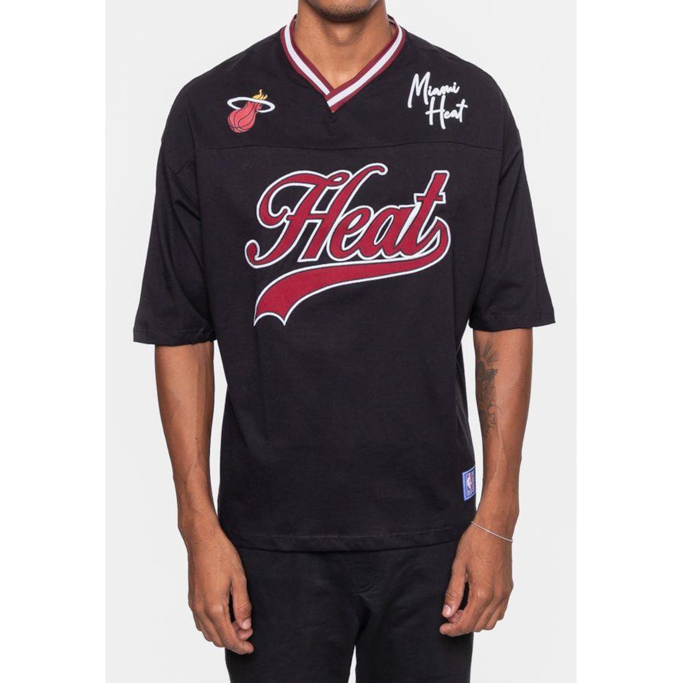 Camiseta Nba Masculina Old Logo Miami Heat - Masculina - Foto 3