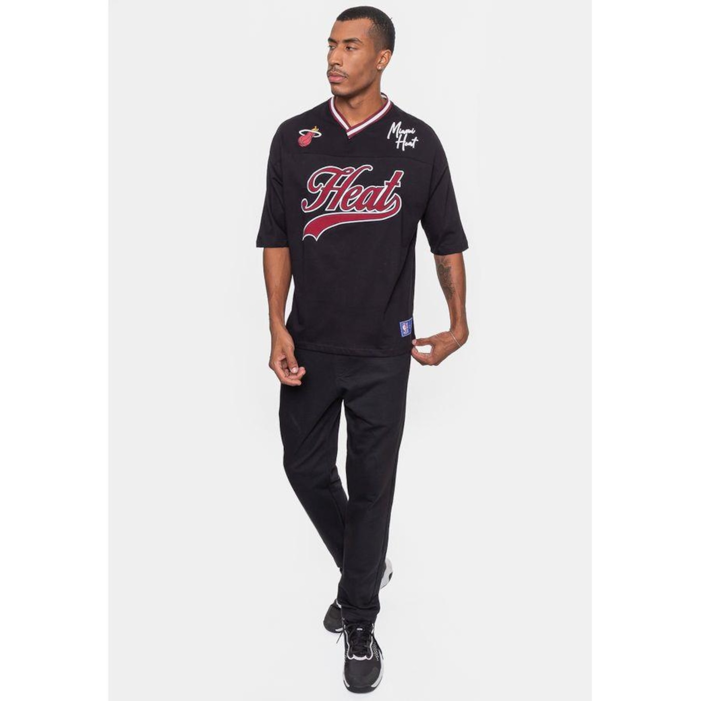 Camiseta Nba Masculina Old Logo Miami Heat - Masculina - Foto 5