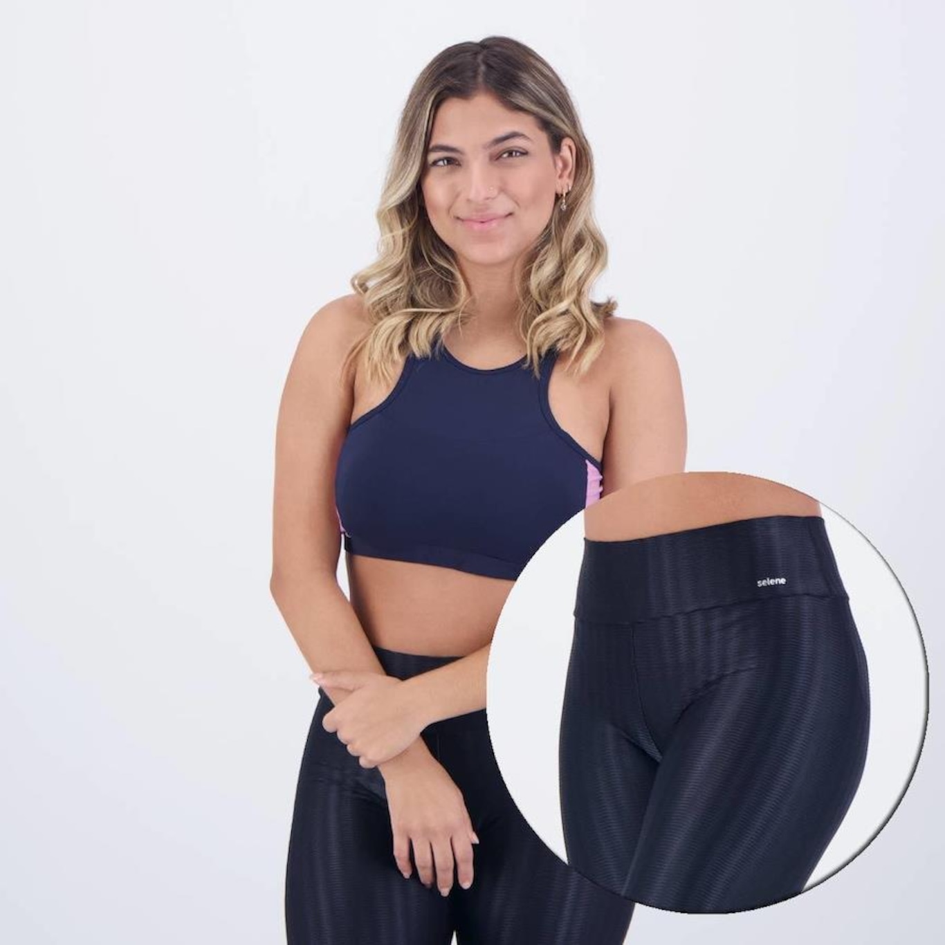 Conjunto Selene: Top Fitness com Bojo + Calça Legging - Feminino - Foto 1