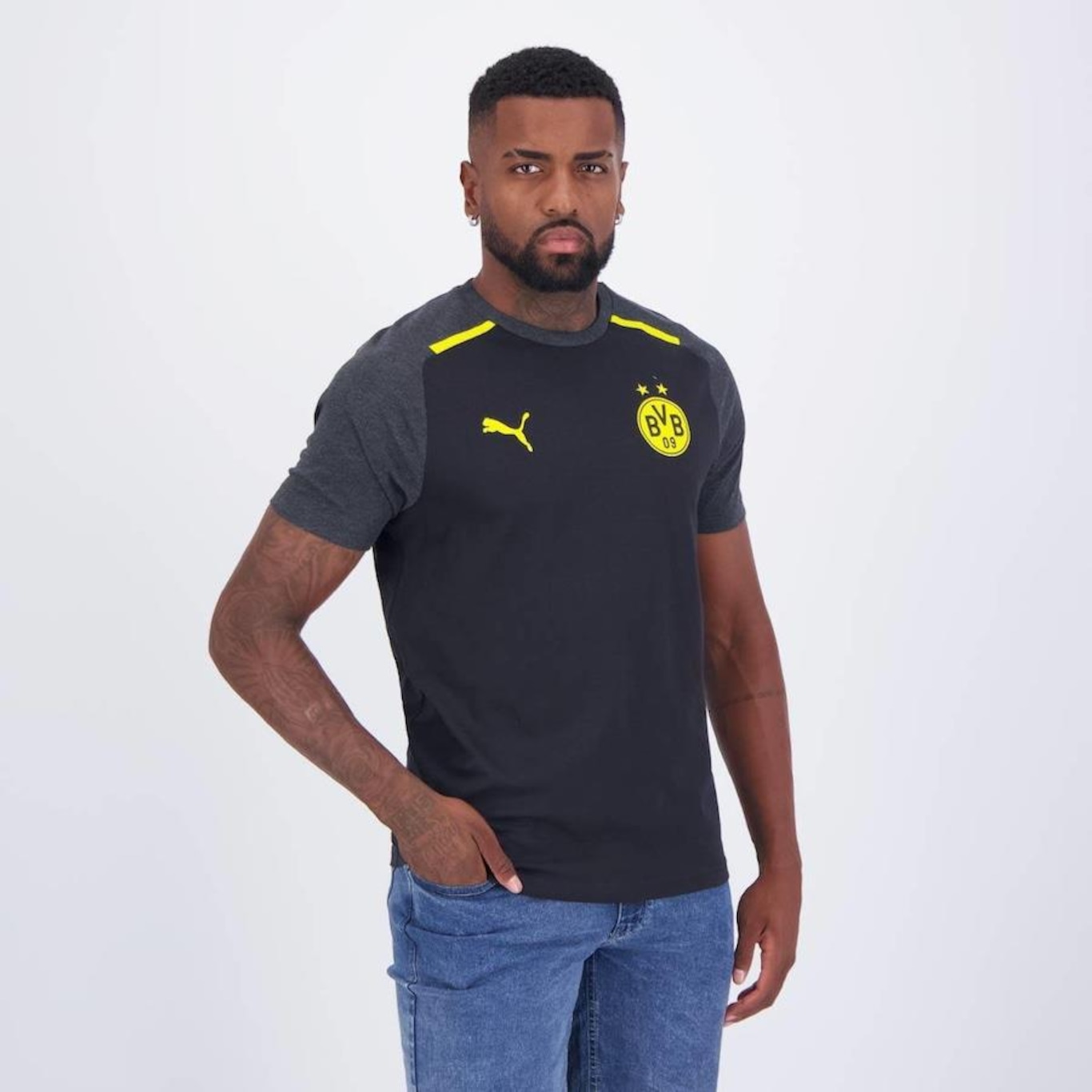 Camisa do Borussia Dortmund Puma Casual - Masculina - Foto 2