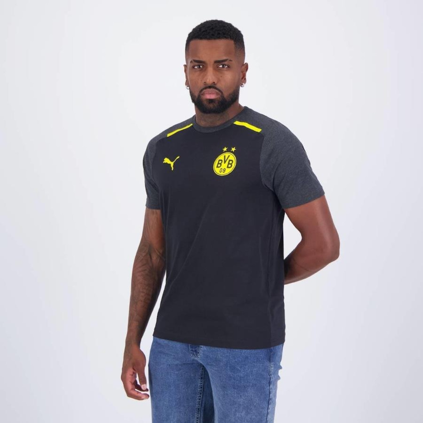 Camisa do Borussia Dortmund Puma Casual - Masculina - Foto 3