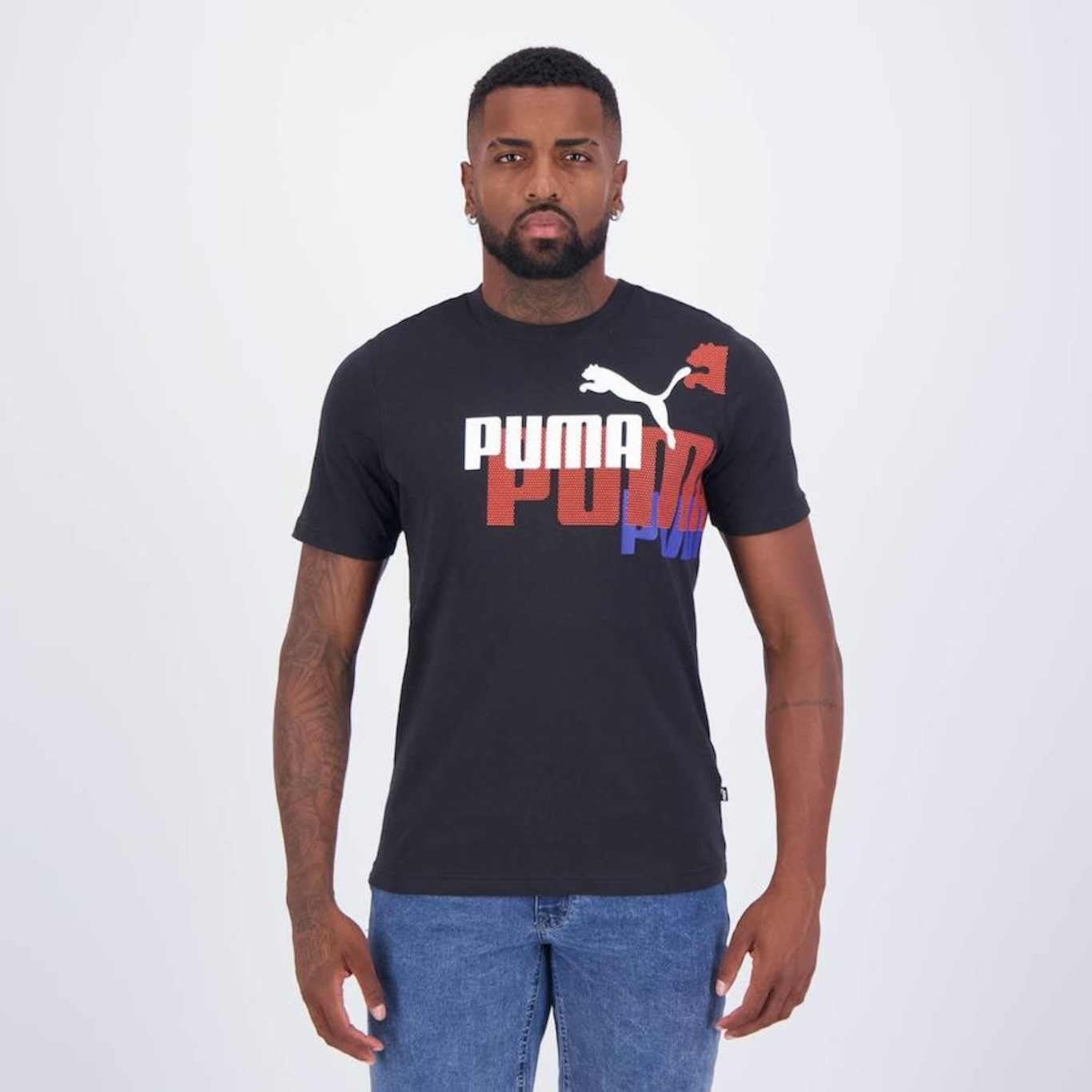 Camiseta Puma Ess+ Logo Power - Masculina - Foto 1