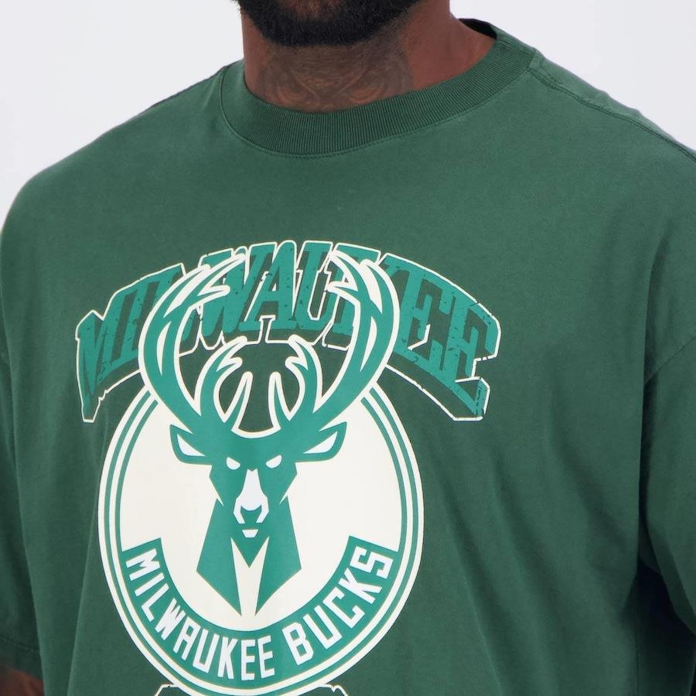 Camiseta Approve Over New Nba Bucks - Unissex - Foto 5