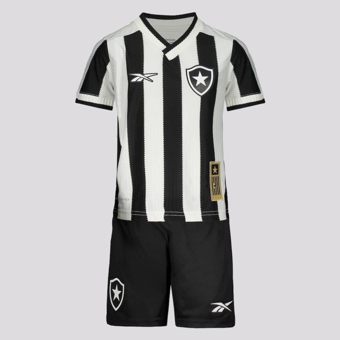 Kit Uniforme de Futebol do Botafogo I 2024 Reebok - Infantil - Foto 1