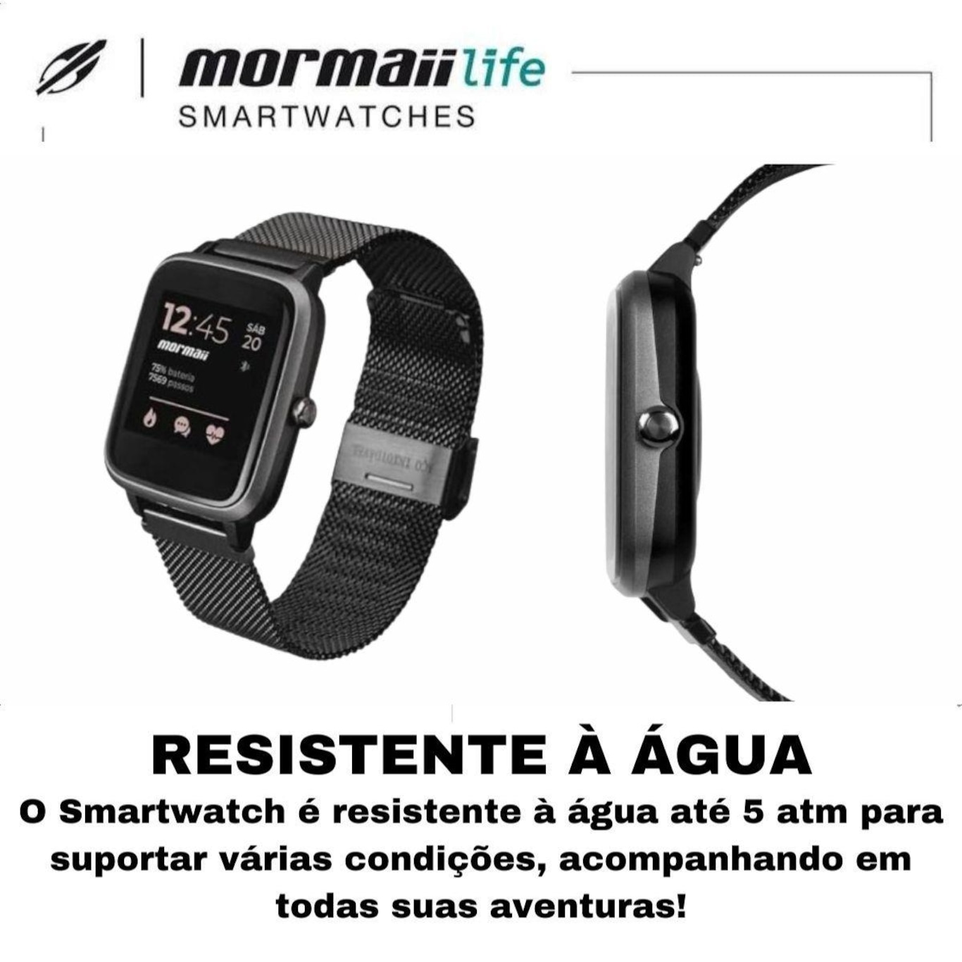 Relógio Smartchwatch Mormaii Life GPS Pulseira de Aço - Unissex - Foto 6