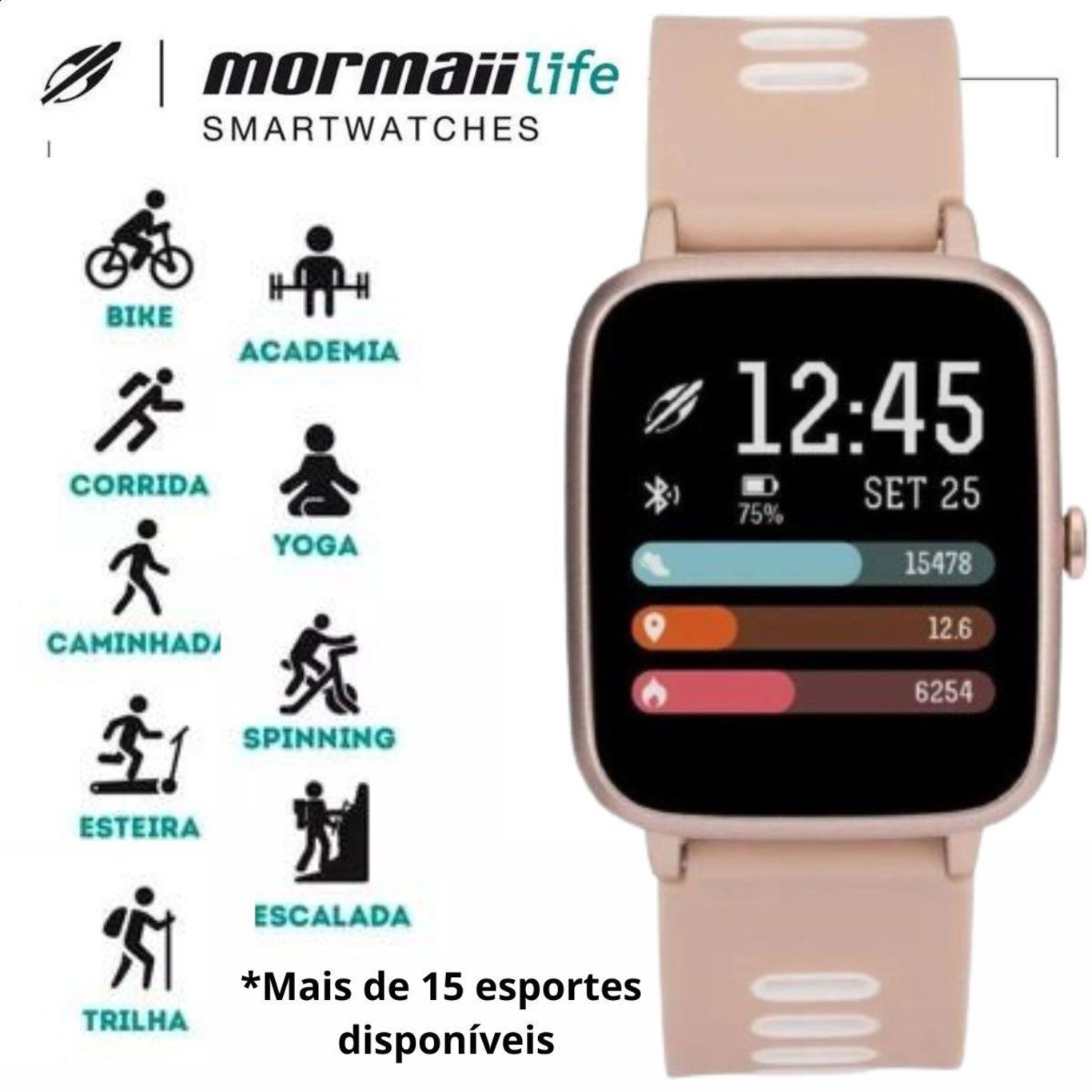 Relógio Smartchwatch Mormaii Life GPS Touchscreen - Unissex - Foto 5