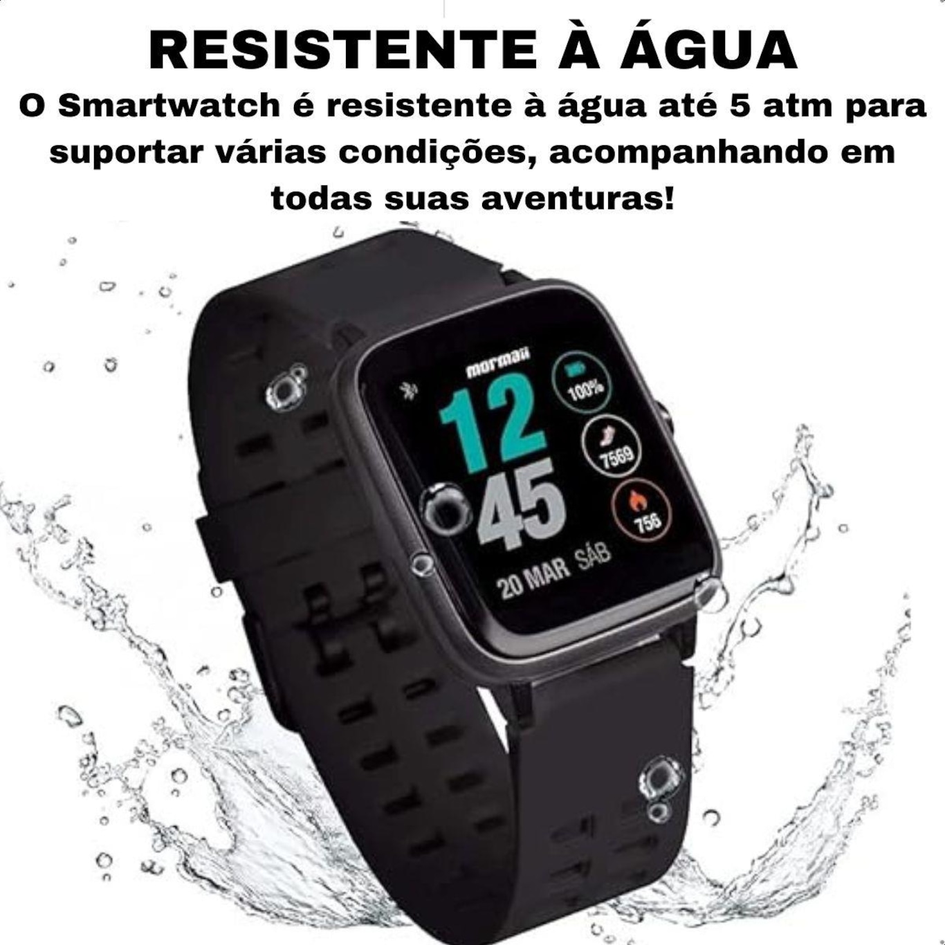 Relógio Smarthwatch Mormaii Life Bluetooth 5ATM - Unissex - Foto 6