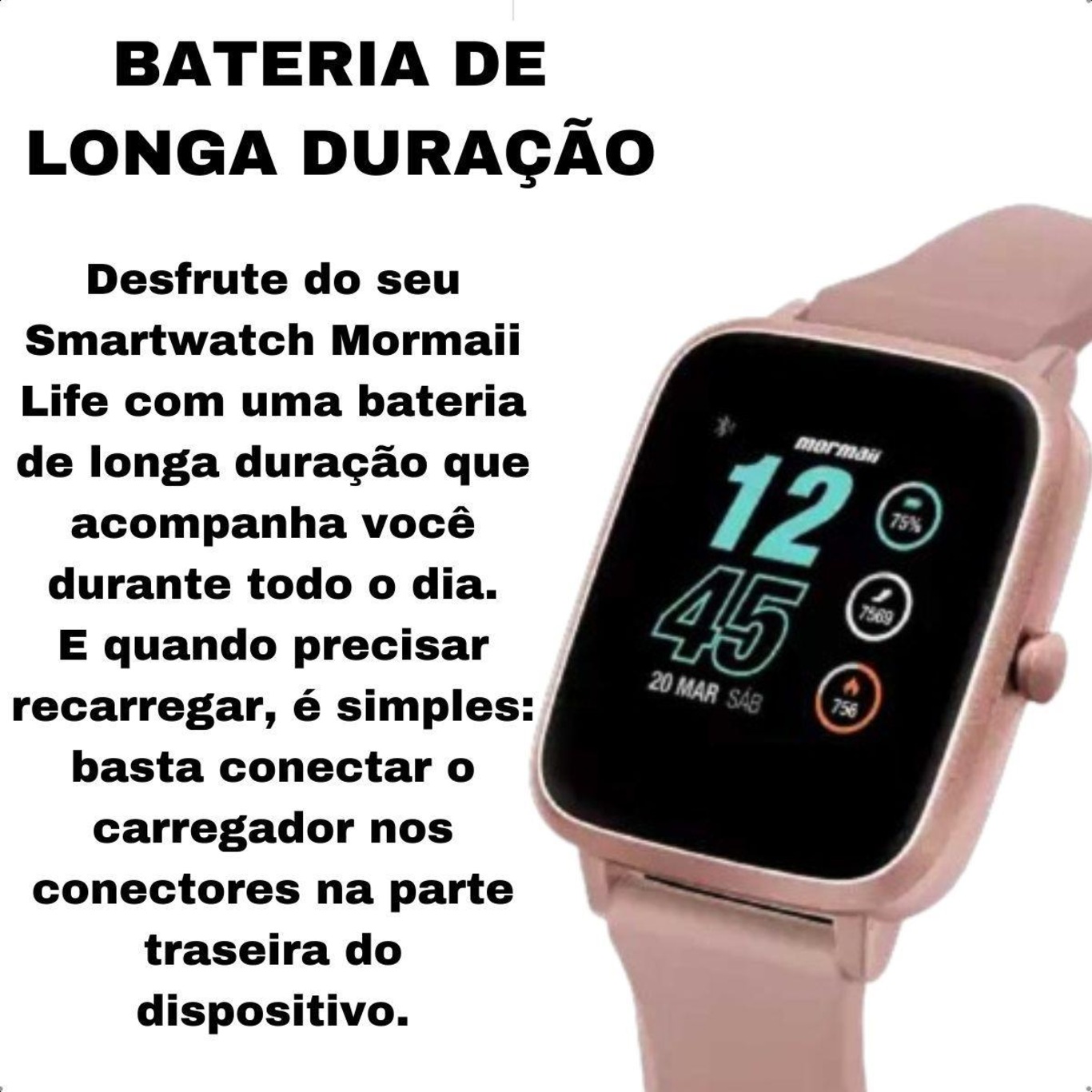 Relógio Smarthwatch Mormaii Life Bluetooth 5ATM - Unissex - Foto 6