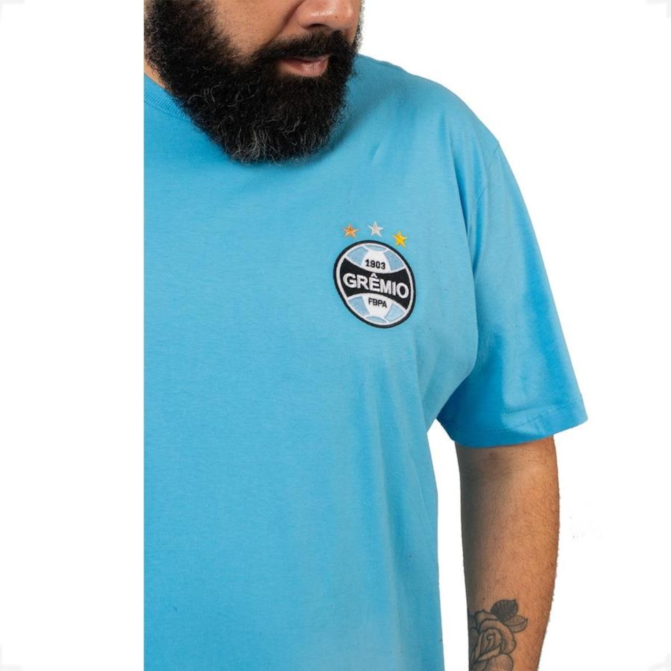 Camiseta do Grêmio Surf Center Oficial Classic Plus Size - Masculino - Foto 2