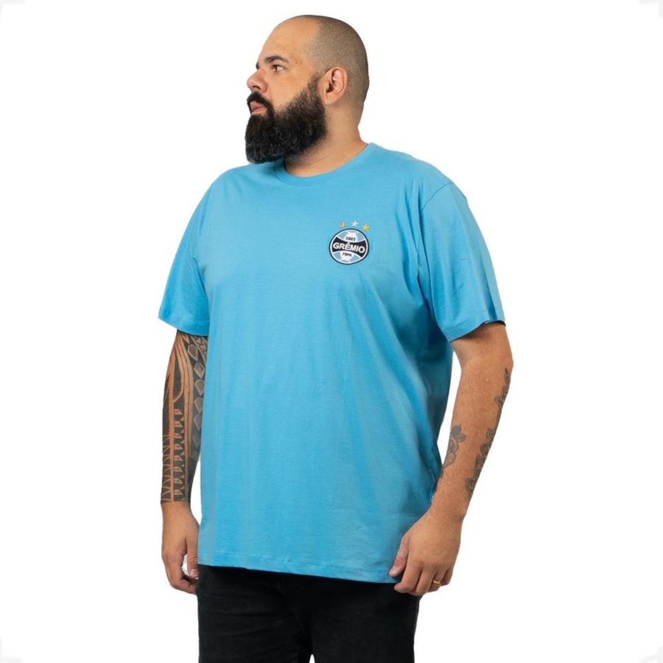 Camiseta do Grêmio Surf Center Oficial Classic Plus Size - Masculino - Foto 6