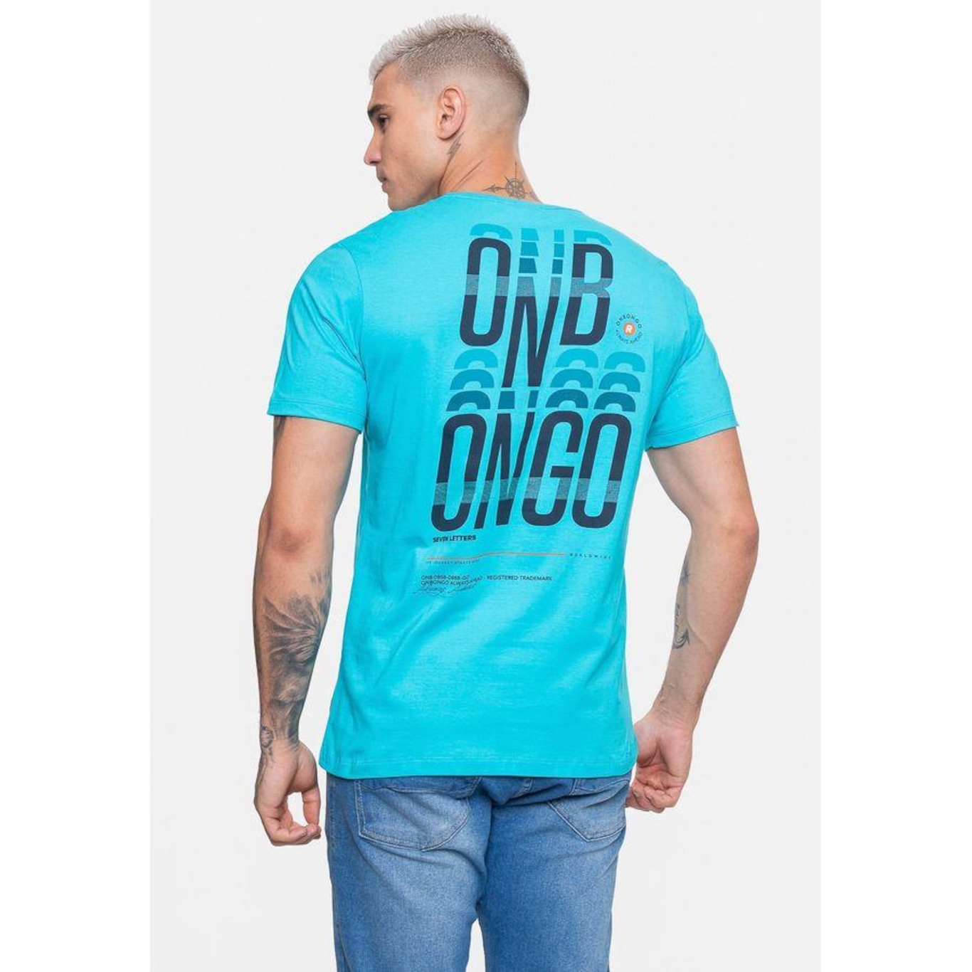 Camiseta Onbongo Turquesa - Masculina - Foto 2