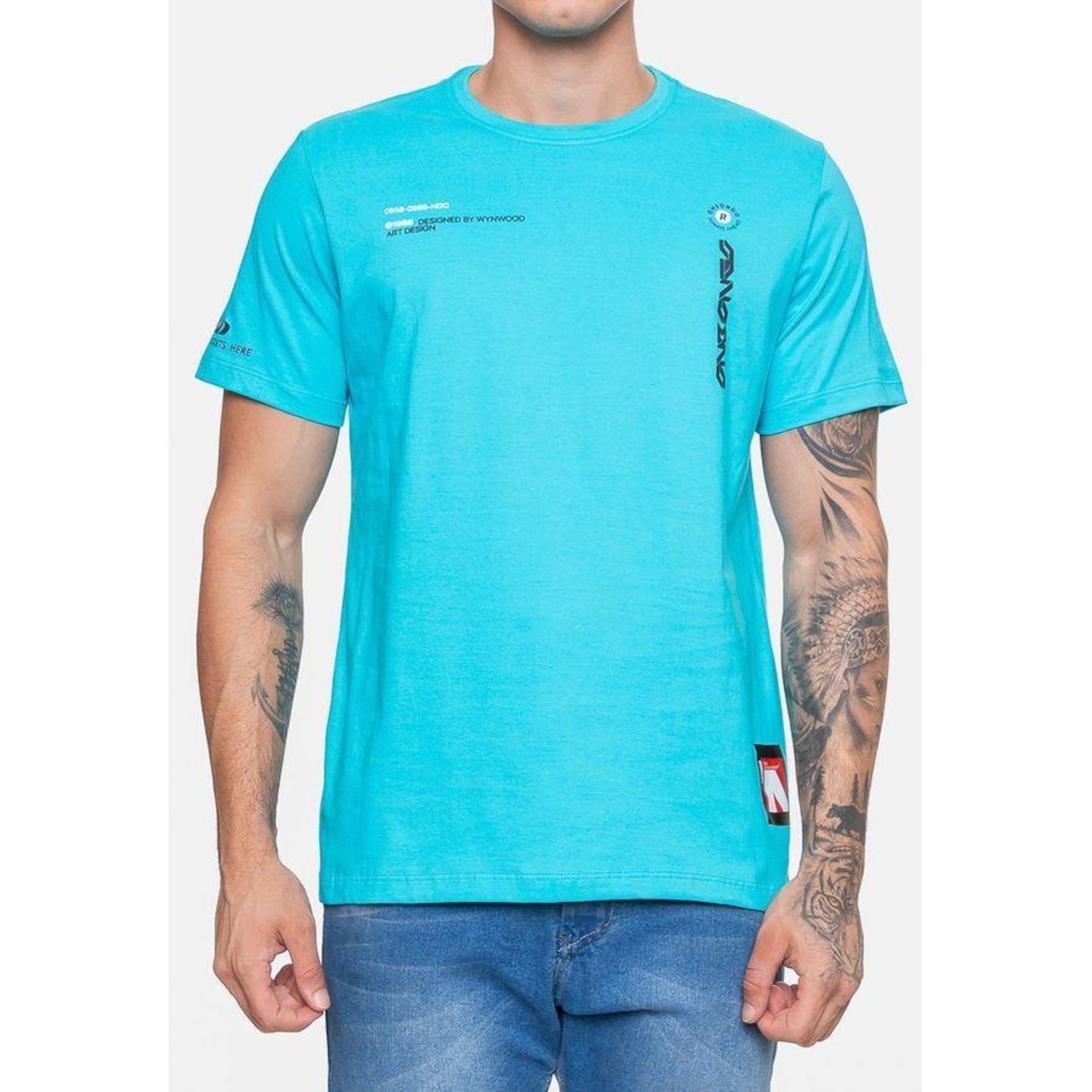 Camiseta Onbongo Turquesa - Masculina - Foto 1