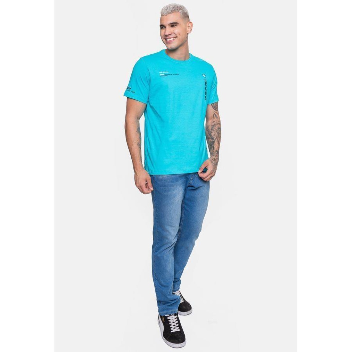 Camiseta Onbongo Turquesa - Masculina - Foto 2