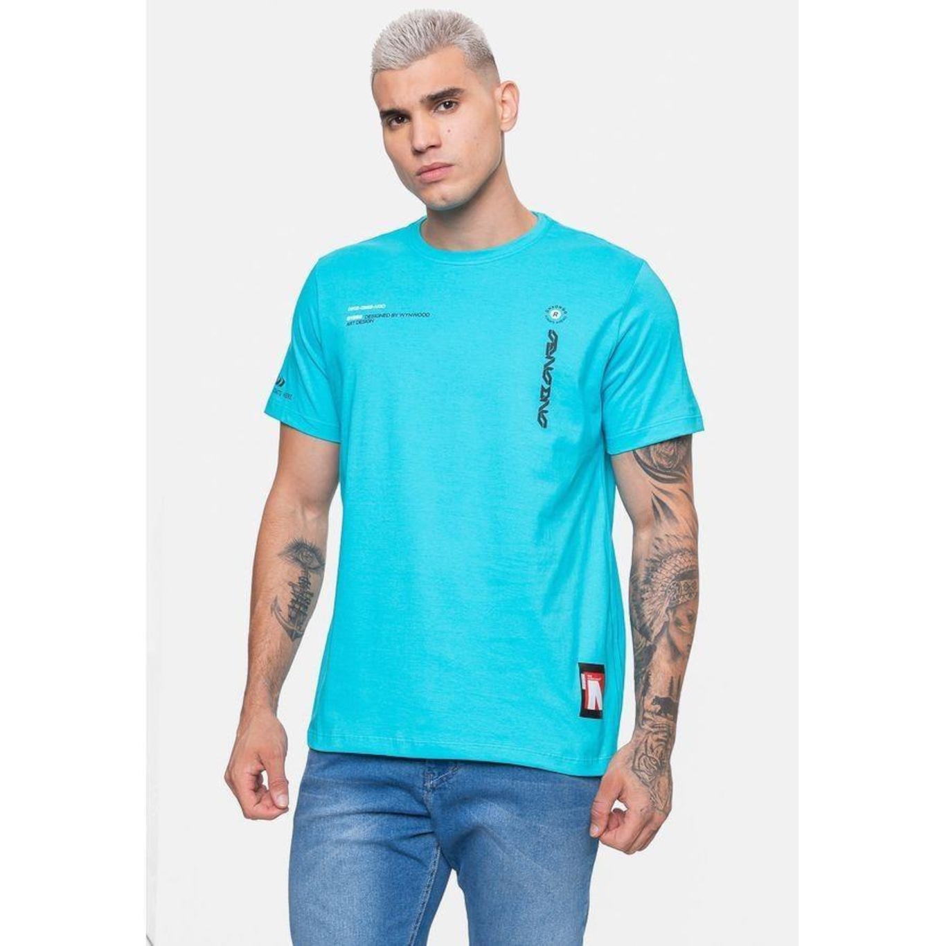 Camiseta Onbongo Turquesa - Masculina - Foto 3