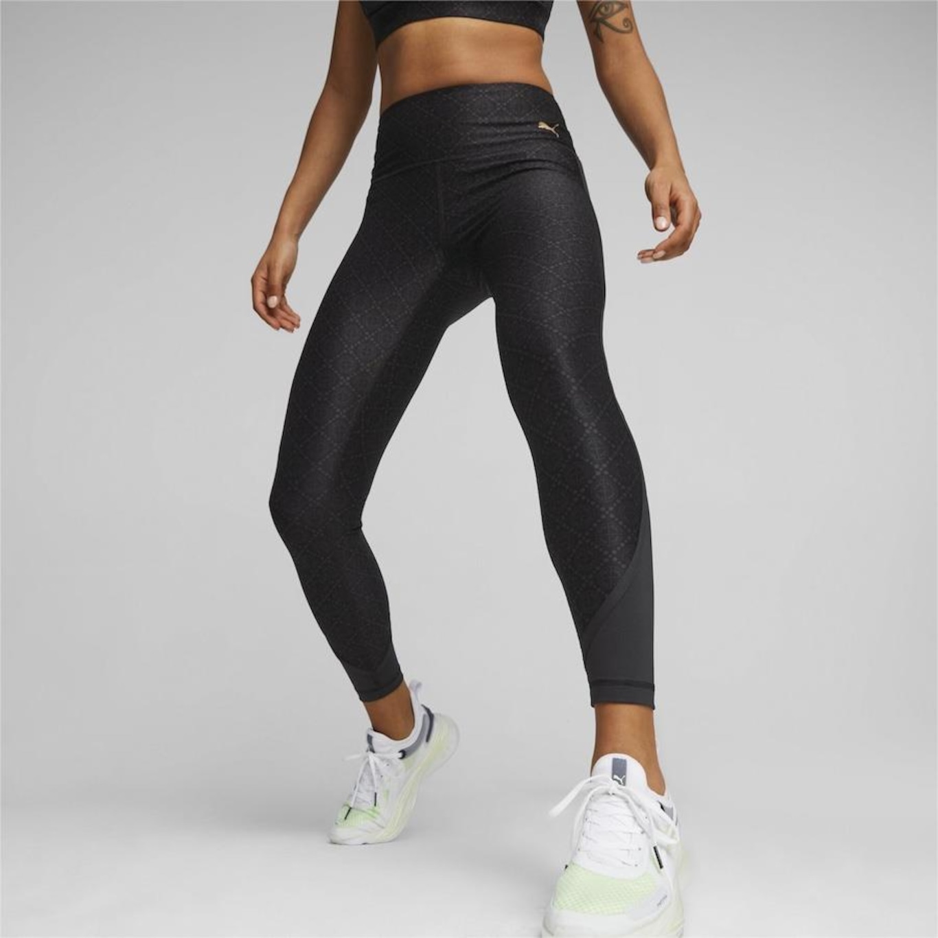 Calça Legging para Treino Puma Logo Love High-Waited Full-Len - Feminina - Foto 3