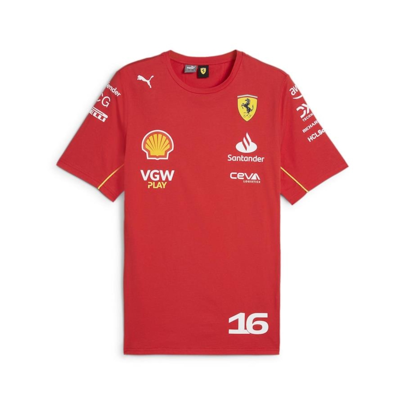 Camiseta Puma Scuderia Ferrari Leclerc - Masculina - Foto 1