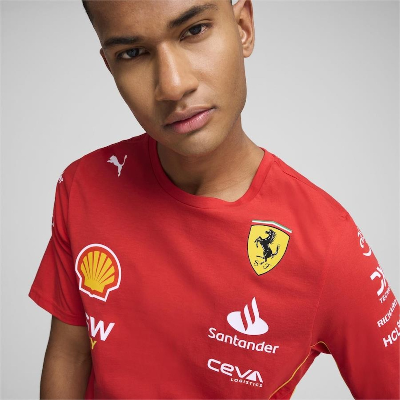 Camiseta Puma Scuderia Ferrari Leclerc - Masculina - Foto 4