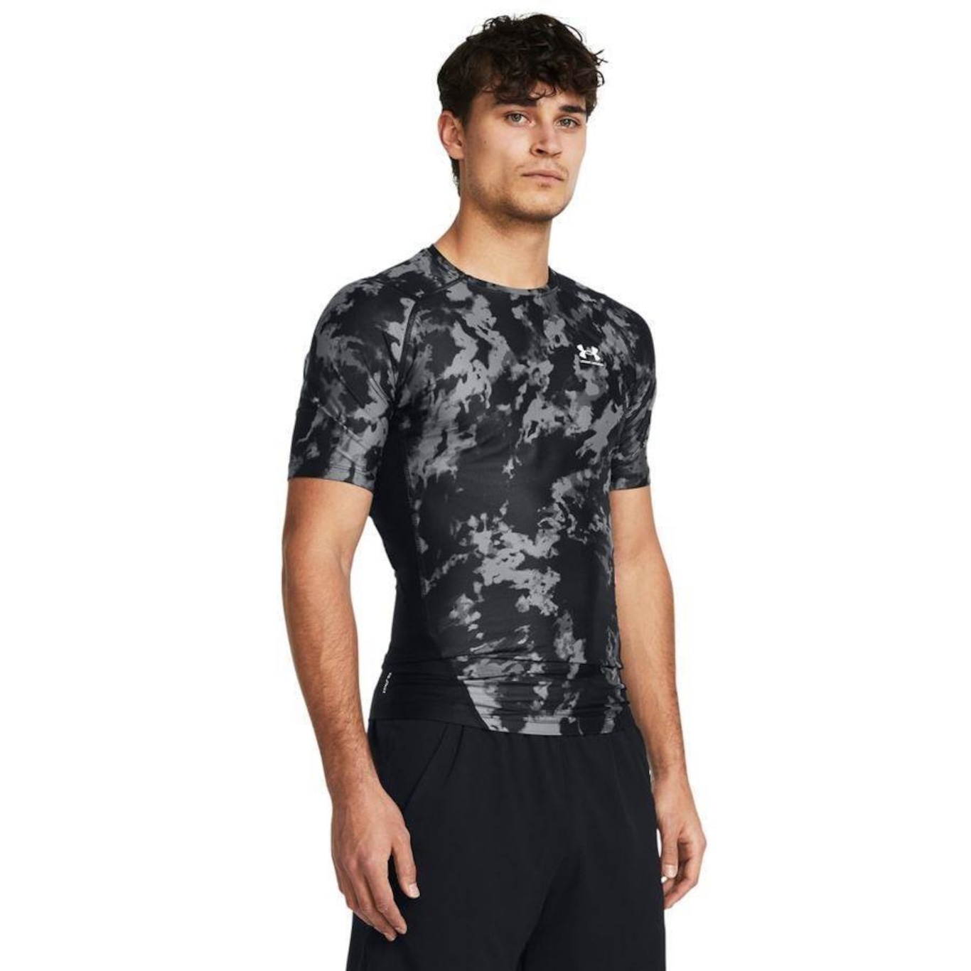 Camiseta de Compressão Under Armour Heatgear Iso-Chill Printed - Masculina - Foto 1