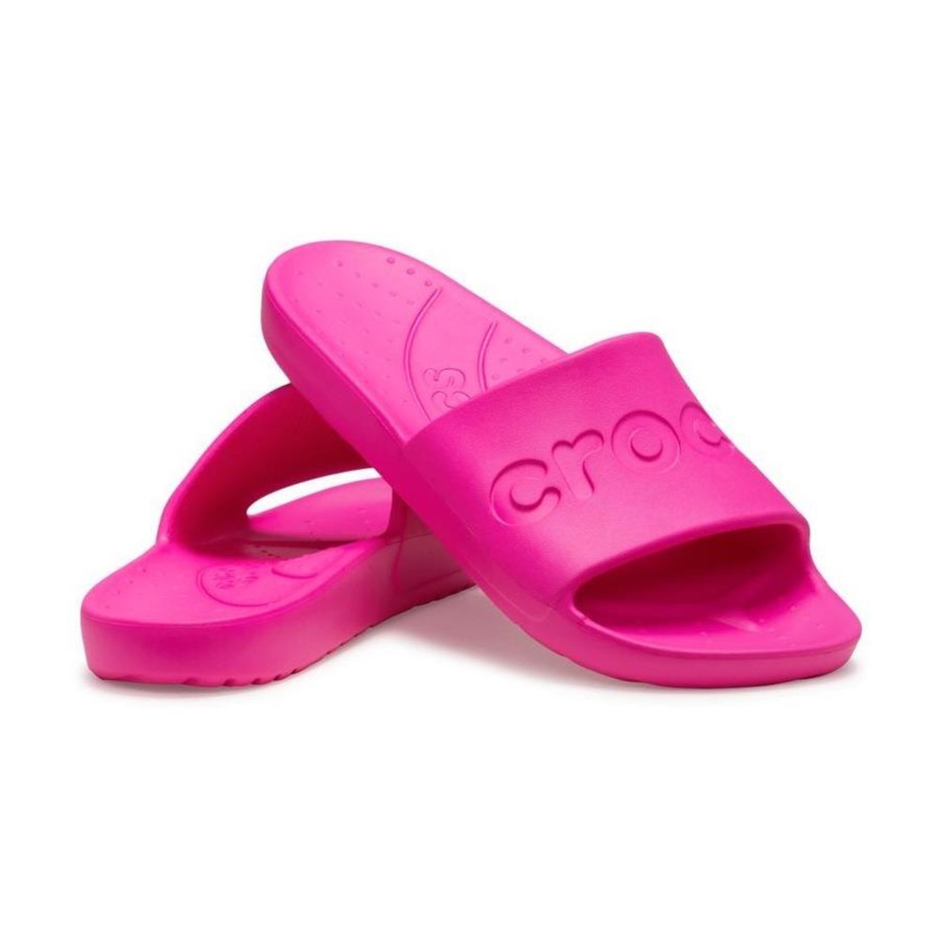 Chinelo Crocs Slide Pink Crush - Unissex - Foto 1