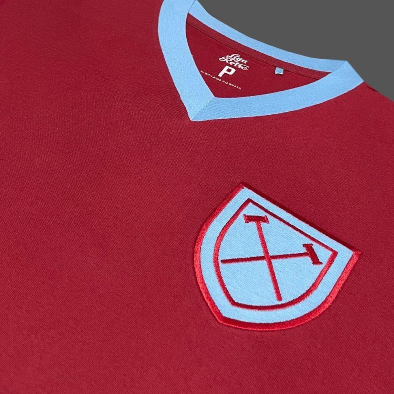 Camisa West Ham United 1958 Liga Retro - Masculina - Foto 4