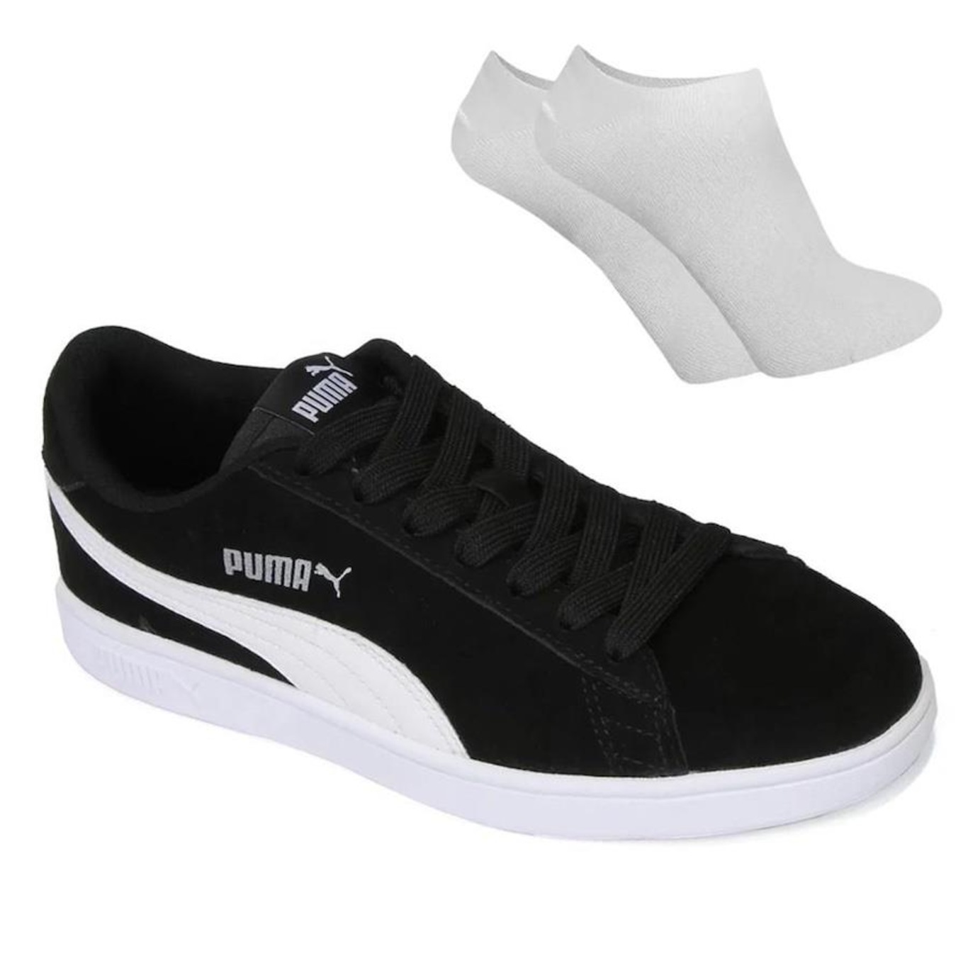 Kit Tênis Puma Smash V2 Bdp + Meia - Masculino - Foto 1