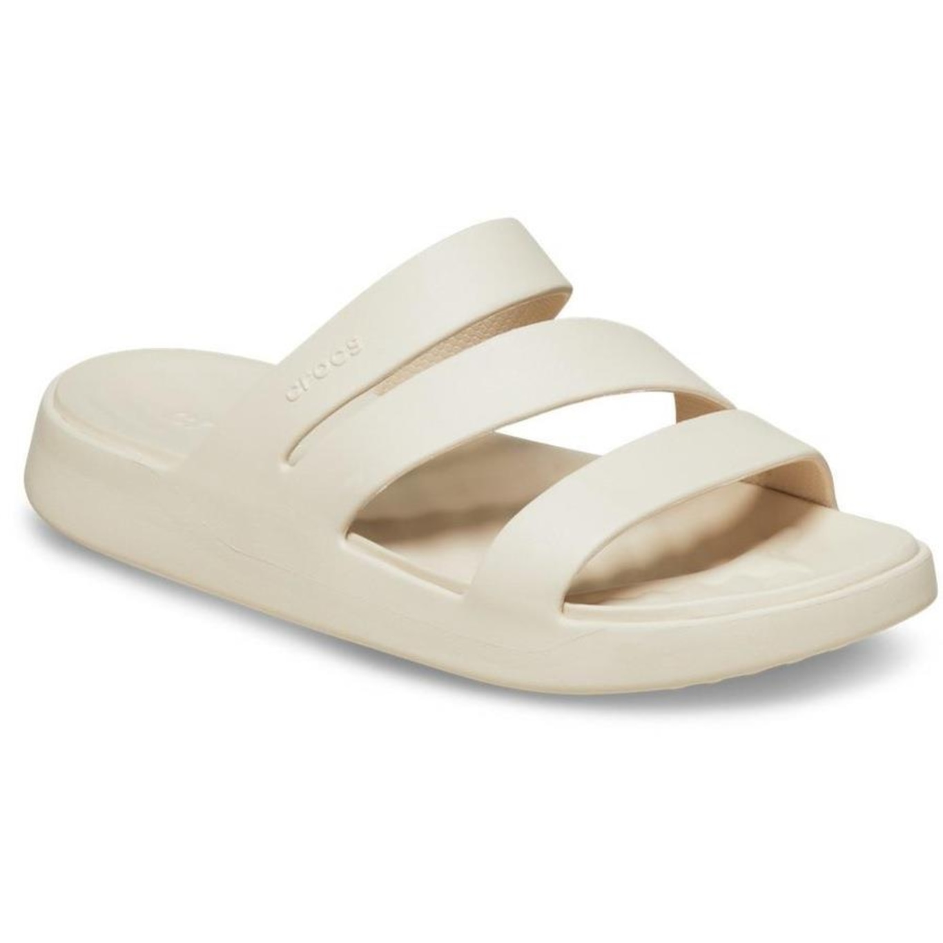 Sandália Crocs Getaway Strappy Stucco - Feminino - Foto 1