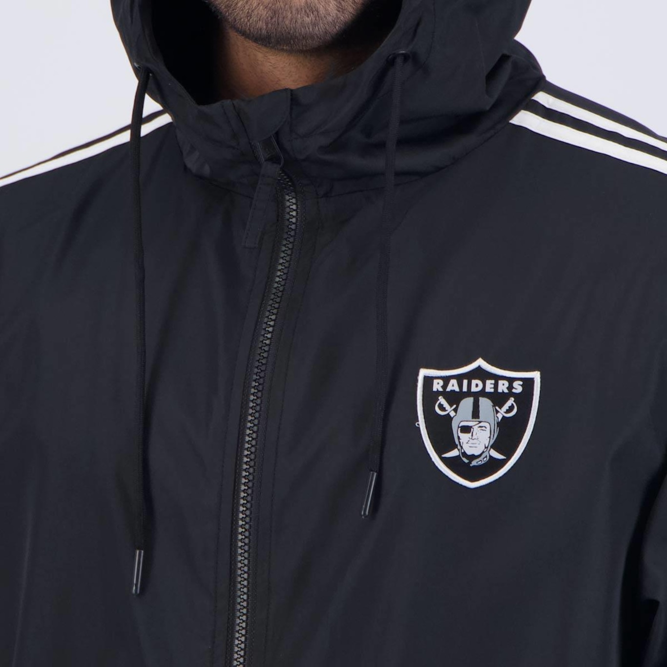 Jaqueta com Capuz New Era Nfl Las Vegas Raiders Windbreaker Ii - Masculina - Foto 5