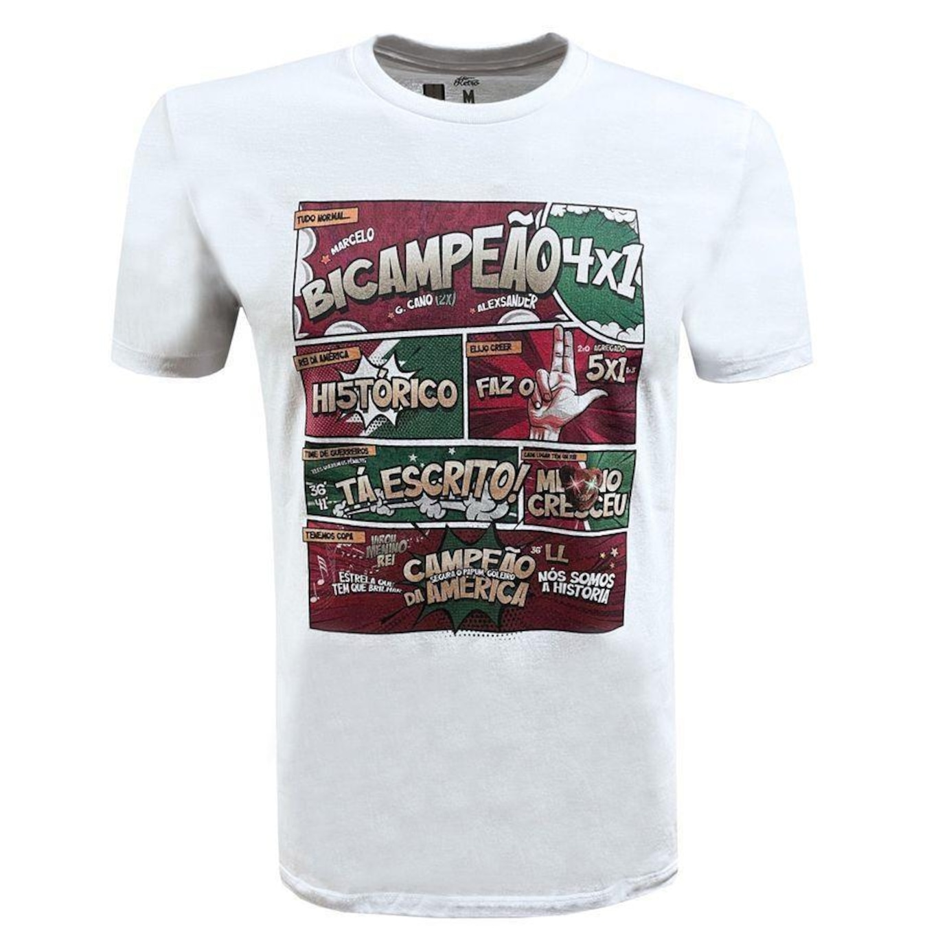 Camiseta Fluminense Quadrinhos Liga Retrô - Masculina - Foto 1