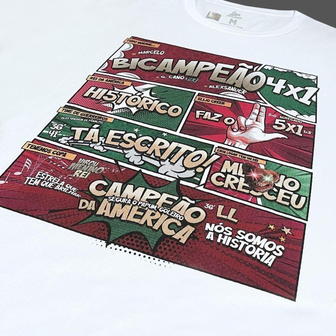 Camiseta Fluminense Quadrinhos Liga Retrô - Masculina - Foto 4