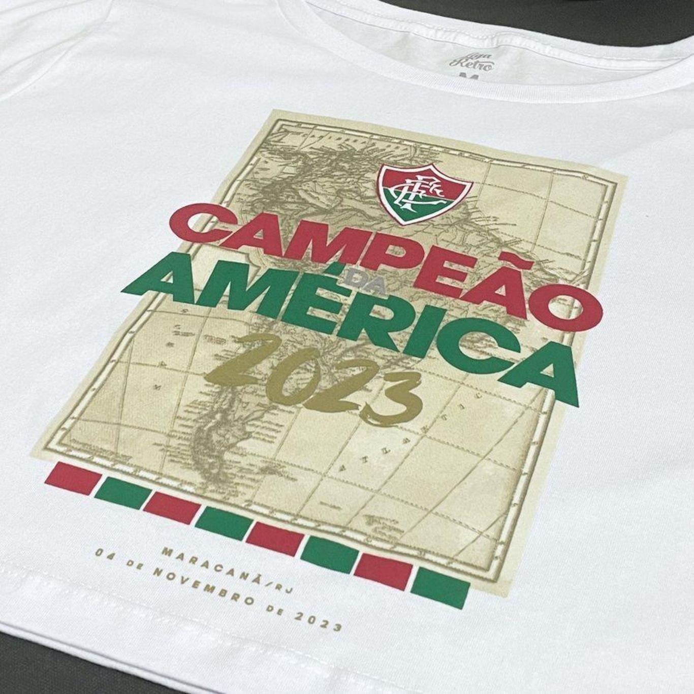 Blusa Cropped Fluminense Campeão da América Liga Retrô - Feminina - Foto 4