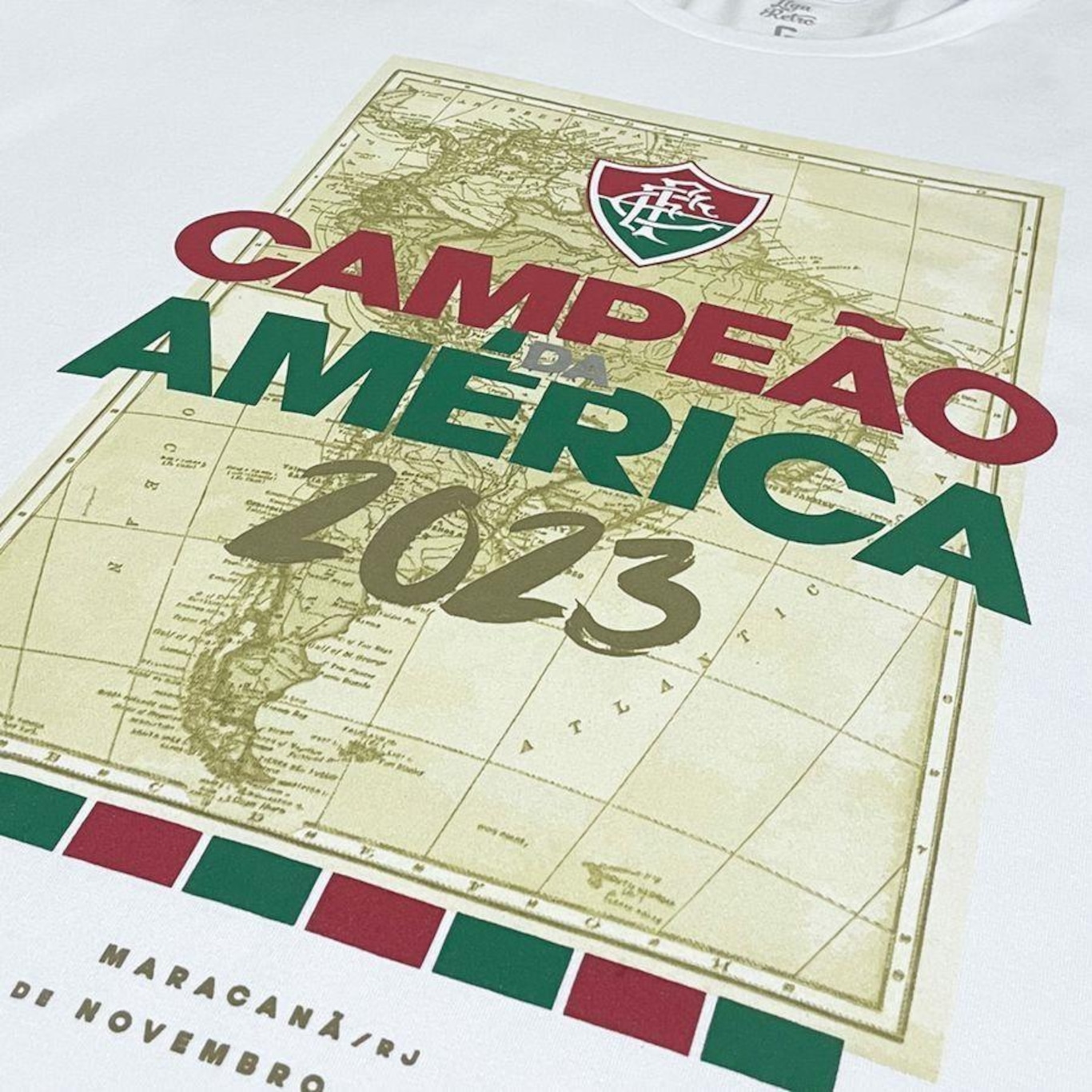 Camiseta Fluminense Campeão da América Liga Retrô - Masculina - Foto 4