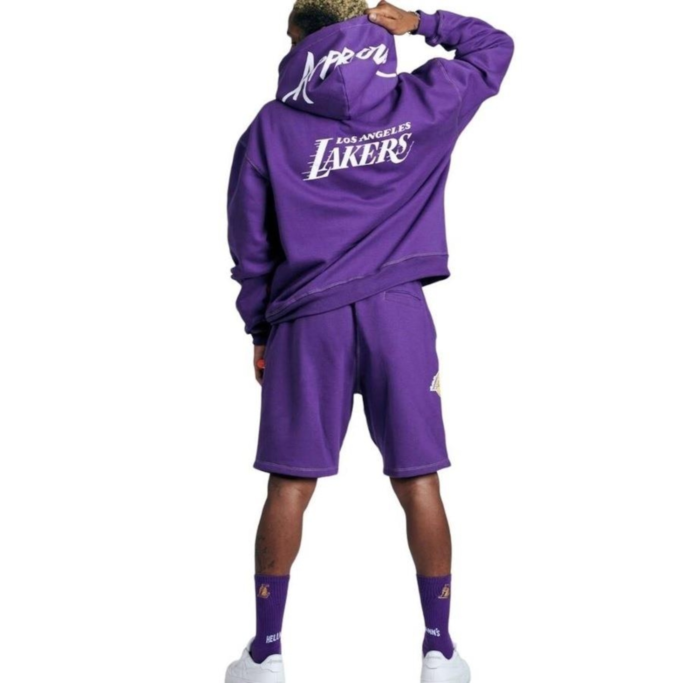 Blusão de Moletom Oversized Approve X Nba Lakers - Masculino - Foto 4