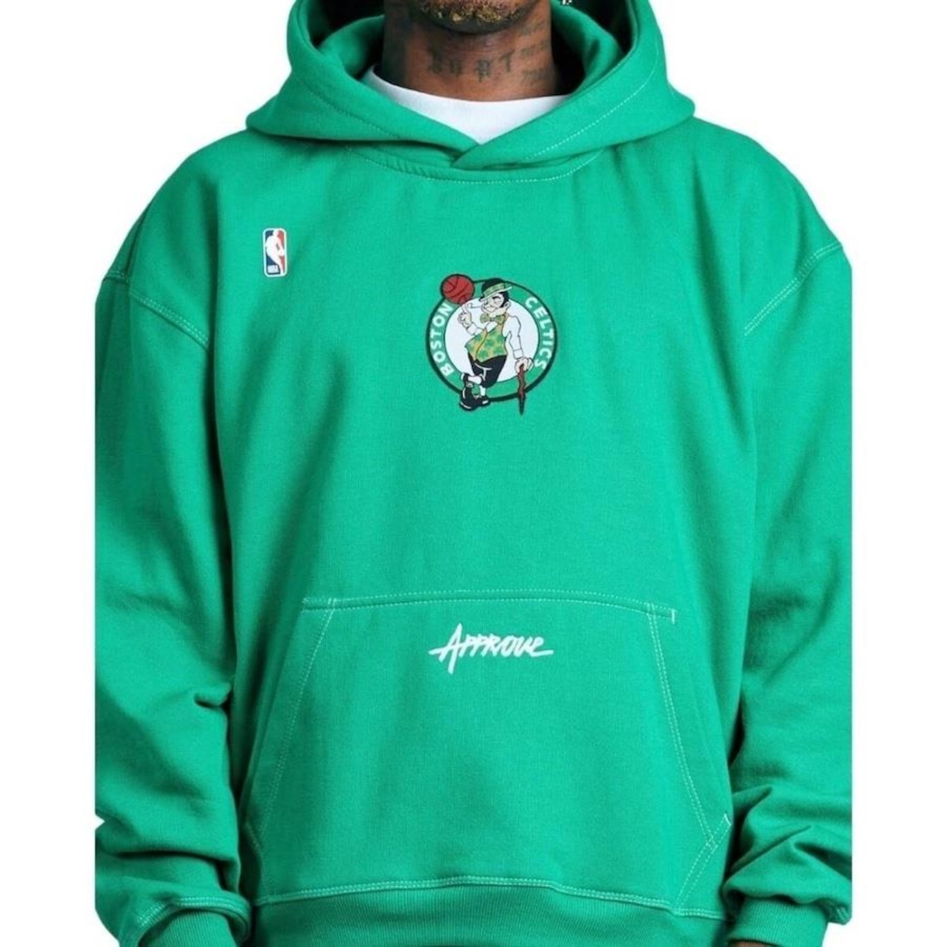 Blusão de Moletom Approve X Nba Boston Celtics Oversized - Masculino - Foto 3