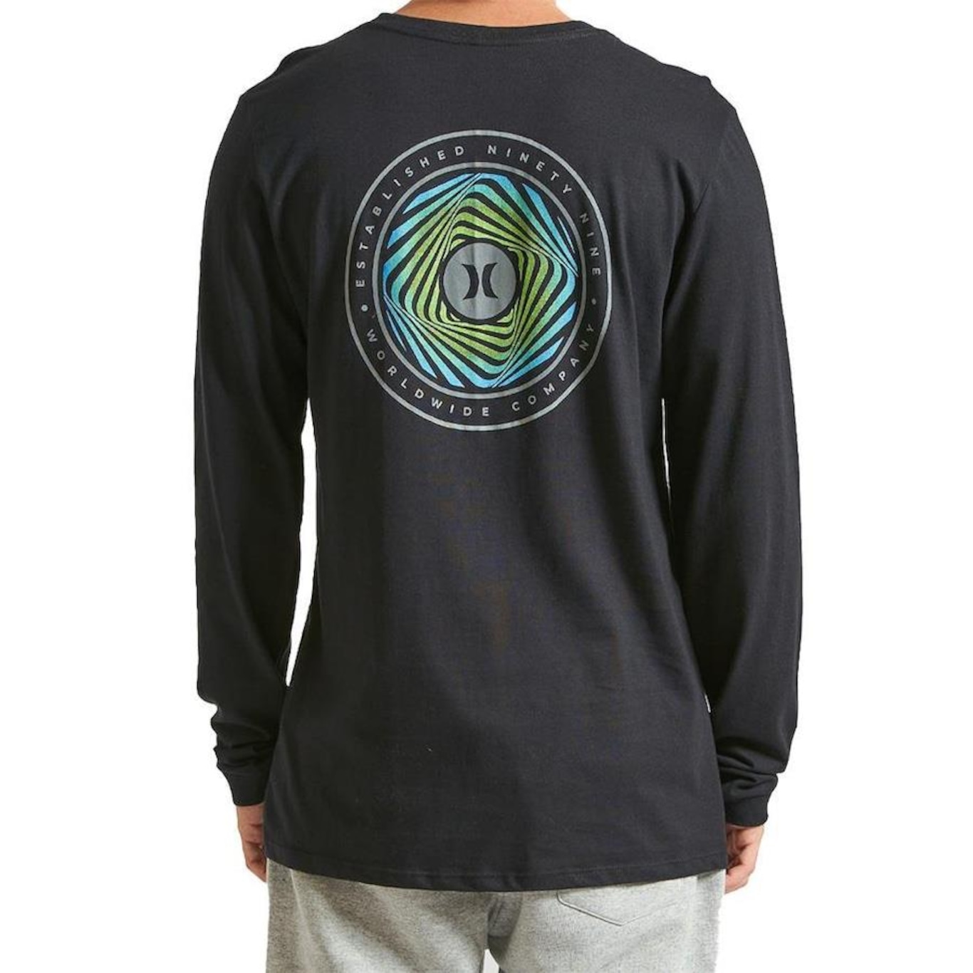 Camiseta Hurley Manga Longa Spiral  - Masculina - Foto 2