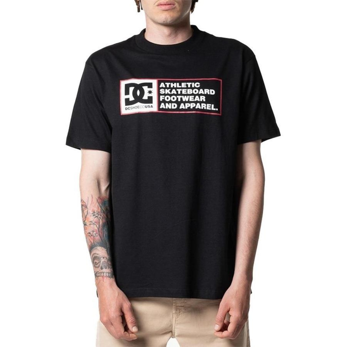 Camiseta Dc Shoes Dc Demsity Zone Hss Masculina Preto - Foto 1