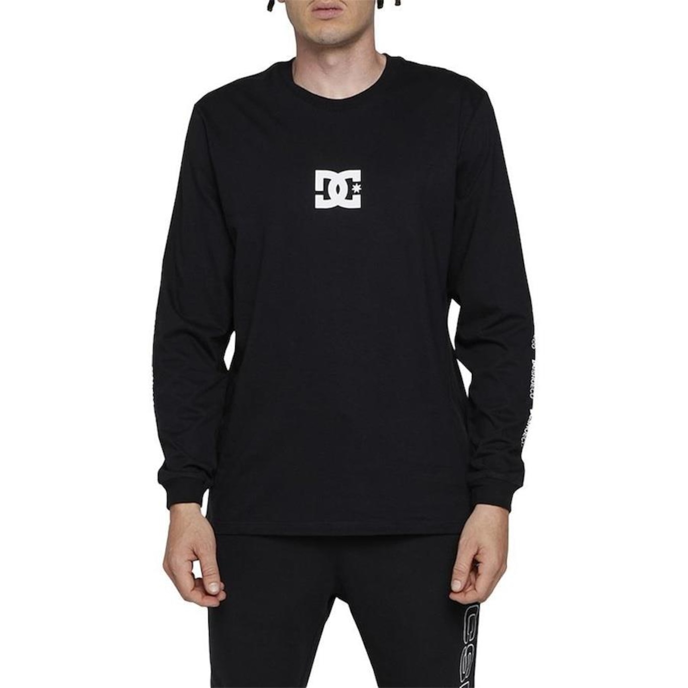 Camiseta Dc Shoes Manga Longa Minimal Stripe Wt24 - Masculina - Foto 1