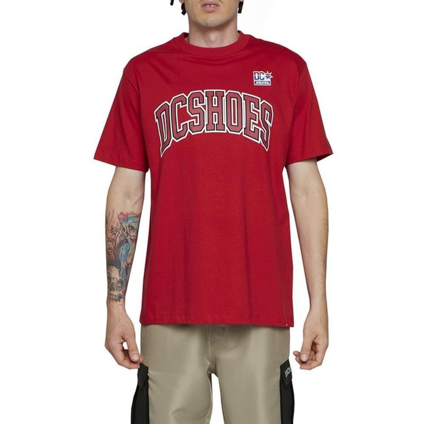 Camiseta Dc Shoes Showtime Wt24 Masculina Vermelho - Foto 1