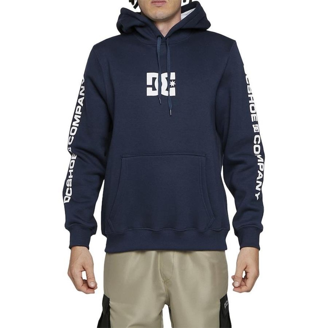 Blusão de Moletom com Capuz Dc Shoes Dcshoecousa Sleeve - Masculino - Foto 1