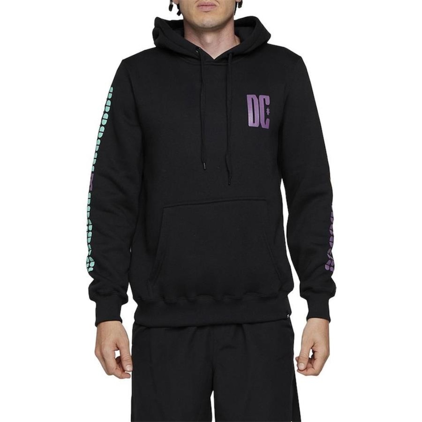 Blusão de Moletom com Capuz Dc Shoes Canguru Sportster - Masculino - Foto 1