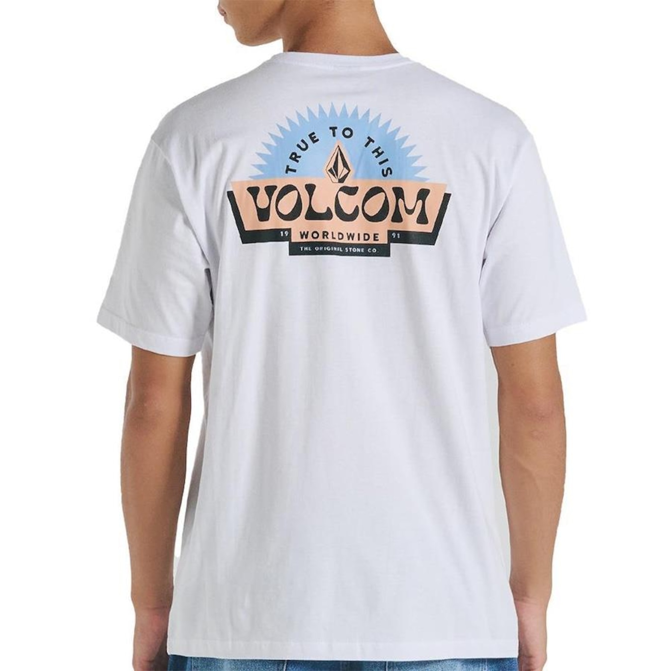 Camiseta Volcom Shaped Up Wt24 Masculina Branco - Foto 2