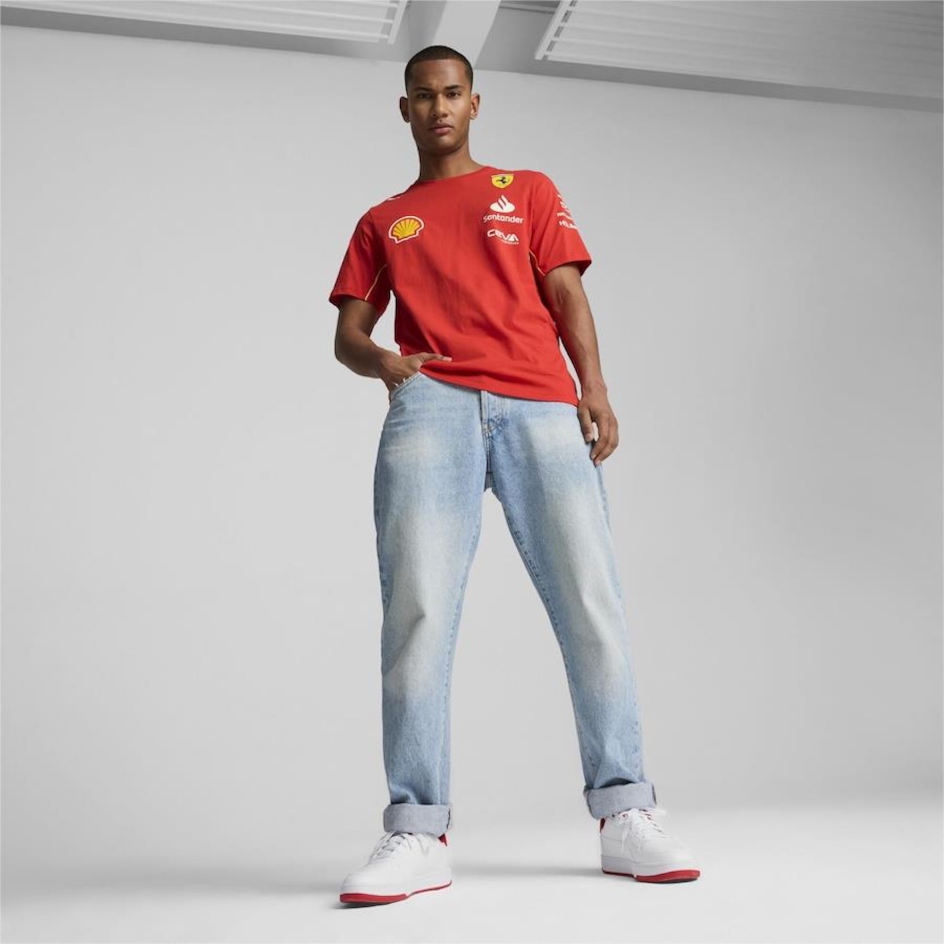 Camiseta Puma Scuderia Ferrari Team - Masculina - Foto 5