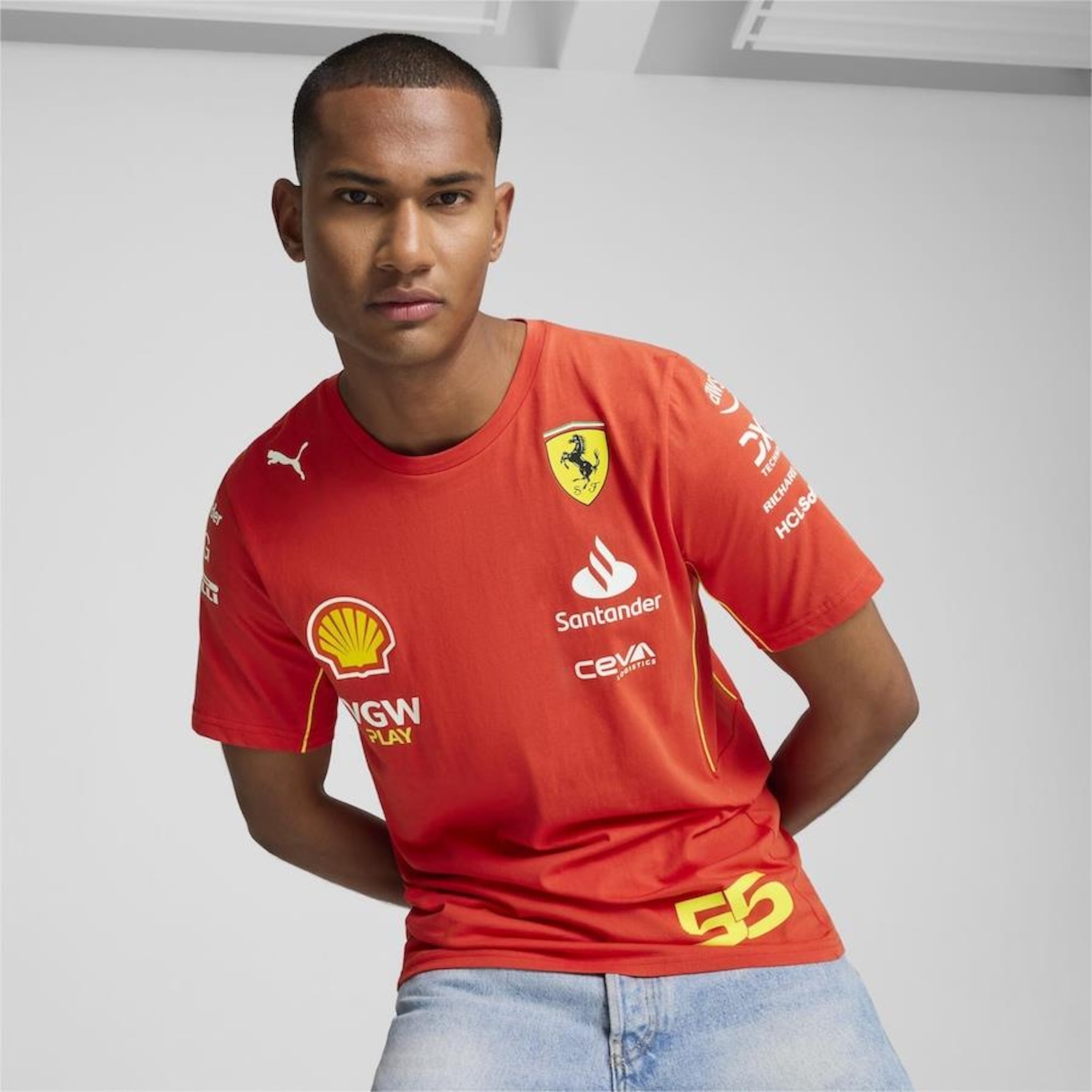 Camiseta Puma Scuderia Ferrari Sainz - Masculina - Foto 3