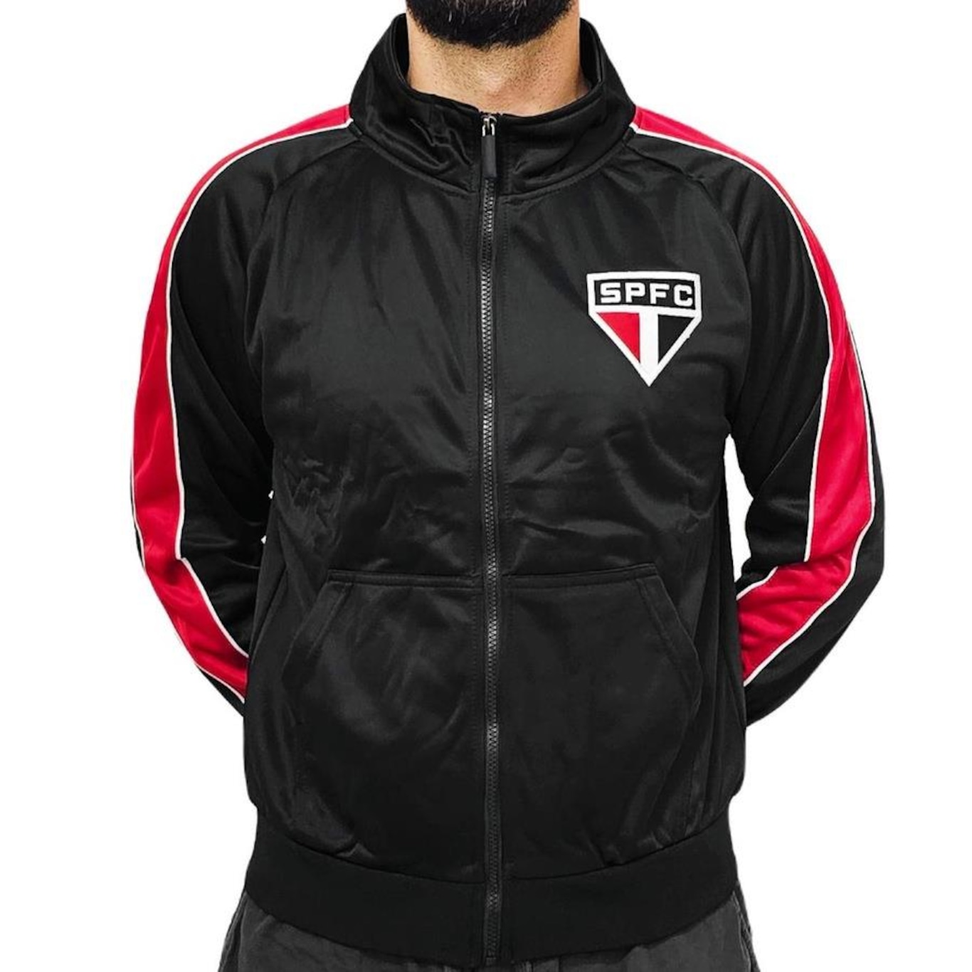 Jaqueta São Paulo F.C Clouds Tricolor Braziline - Masculina - Foto 2