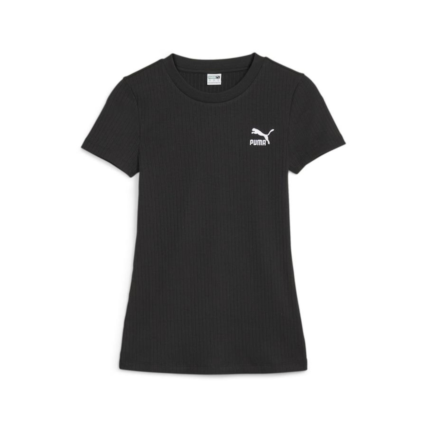 Camiseta Puma Classics Ribbed Slim - Feminina - Foto 1